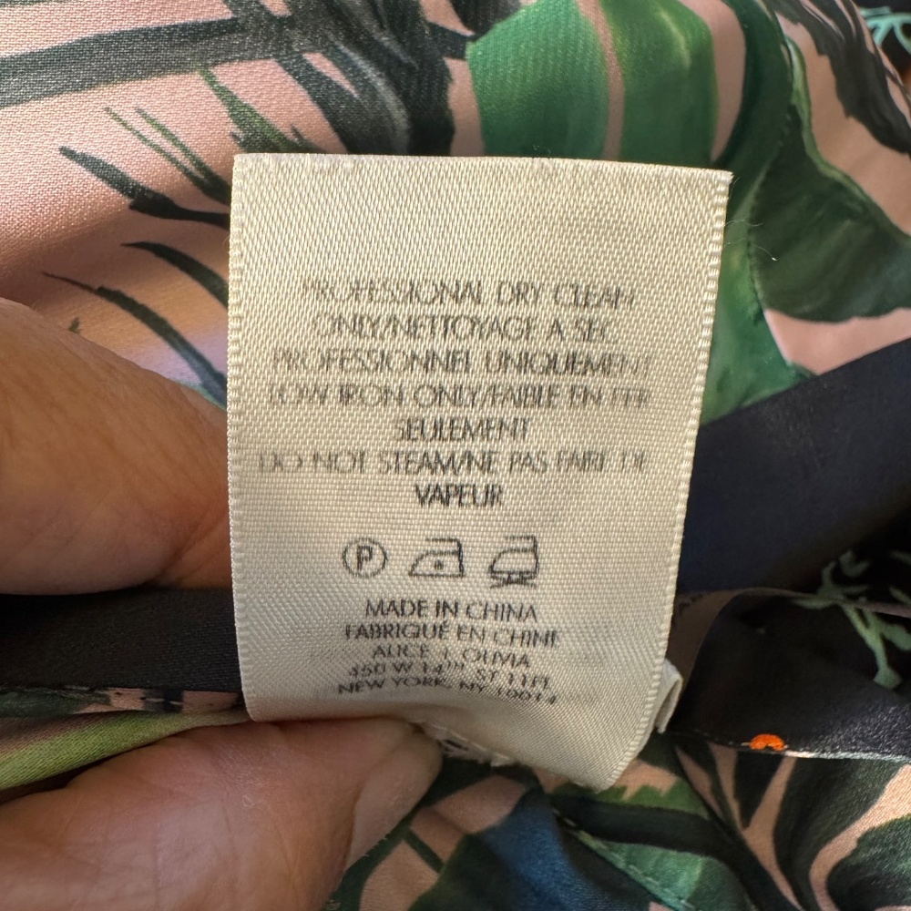 Alice & Olivia Lynn Reversible Short Palm Print Hawaii Kimono Robe Patchwork M/L - Picture 12 of 12